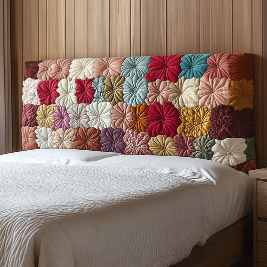 Blooming Flowers QA1912012CL Quilted Headboard Slipcover