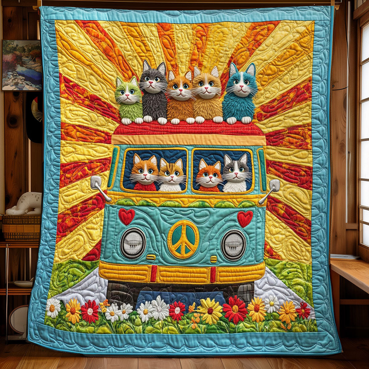 Flower Van CP1411028CL  Quilt