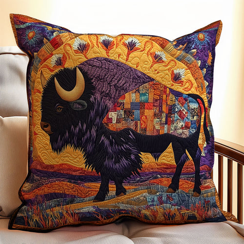 Bison Native American WX2201115CL Quilt Pillow Case