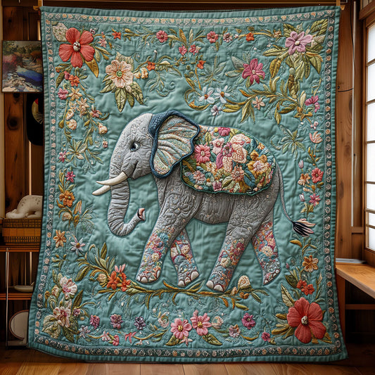 Elephant And Flower WY2702068CL Quilt