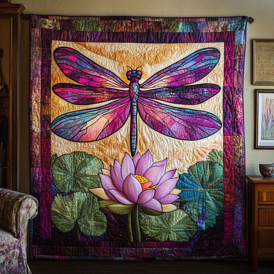 Dragonfly Lotus Flight DH0210023CL Quilt