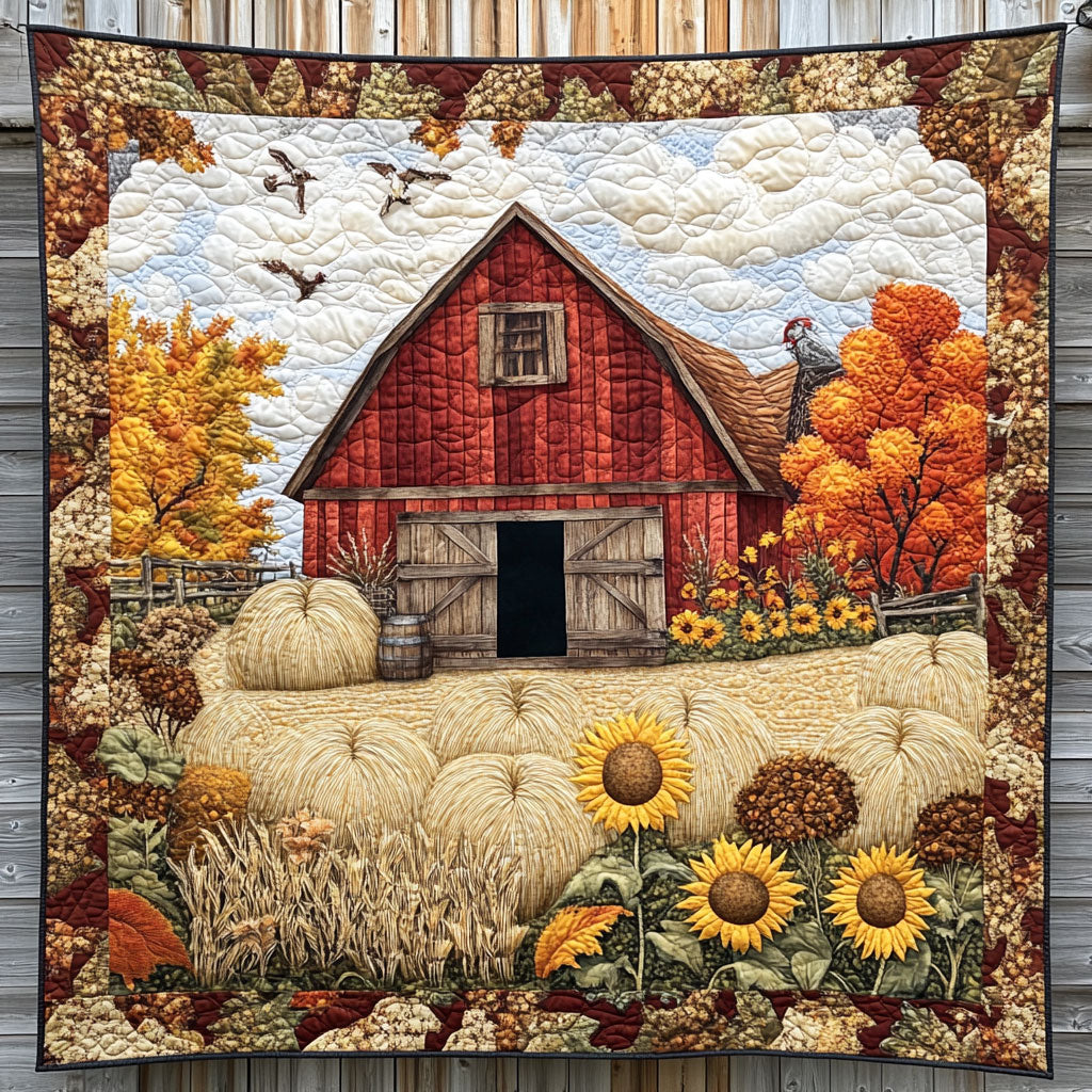 Autumn Red Barn CW2907002CL Quilt