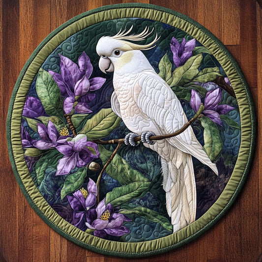 Royal Cockatoo Tapestry WY1408047CL Quilted Round Mat
