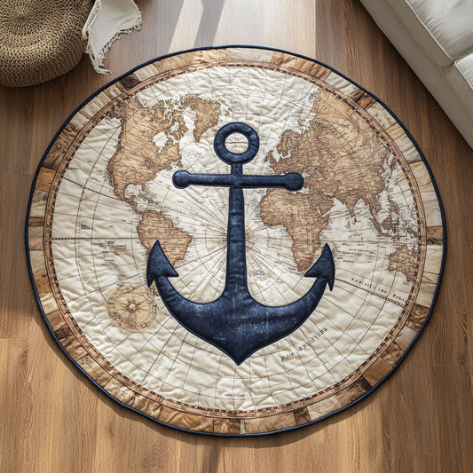 Anchor on Earth CW2807006CL Quilted Round Mat
