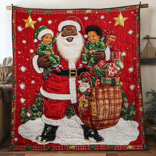 Gentle Black Santa Claus Smile WN0511043CL Quilt