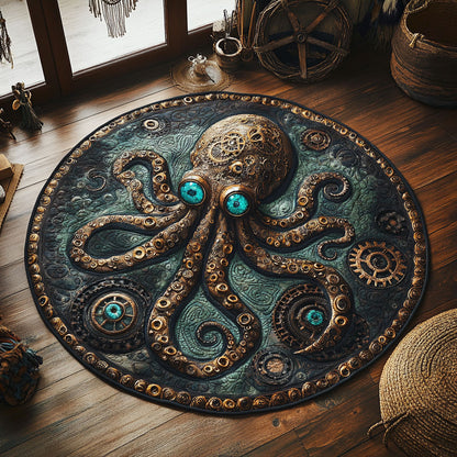 Mechanical Sea WY0705063CL Quilted Round Mat
