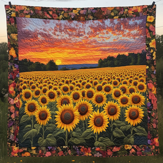Sunflowers Glowing In Warm Golden Light LT2409023CL Quilt