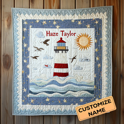 Sunny Lighthouse WN3107066CL Personalized Baby Quilt