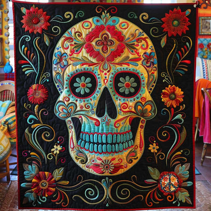 Skull Garden Bloom WN2110024CL Quilt