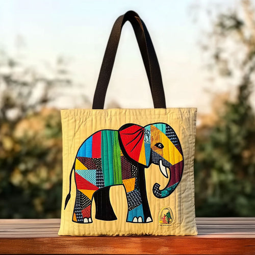 Elephant Crafted Light WN0910012CL Quilted Tote Bag