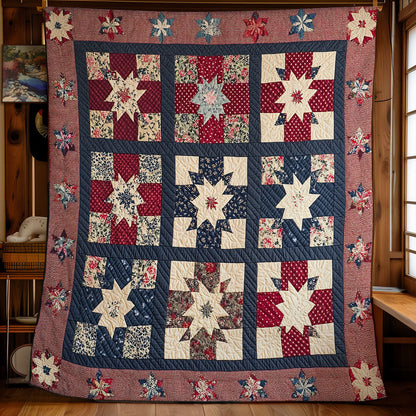 Patriotic Star Garden WX0307064CL Quilt