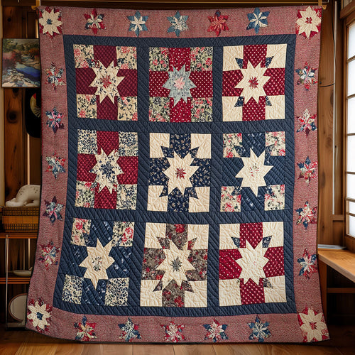 Patriotic Star Garden WX0307064CL Quilt