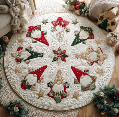 Christmas Gnome XR2809014CL Quilted Round Mat