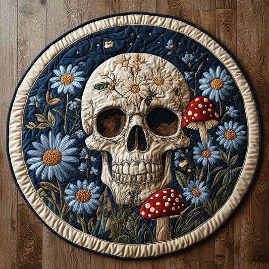 Skull In The Underglow WN1607040CL Quilted Round Mat