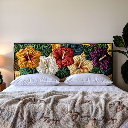 Hibiscus Paradise KL2212020CL Quilted Headboard Slipcover