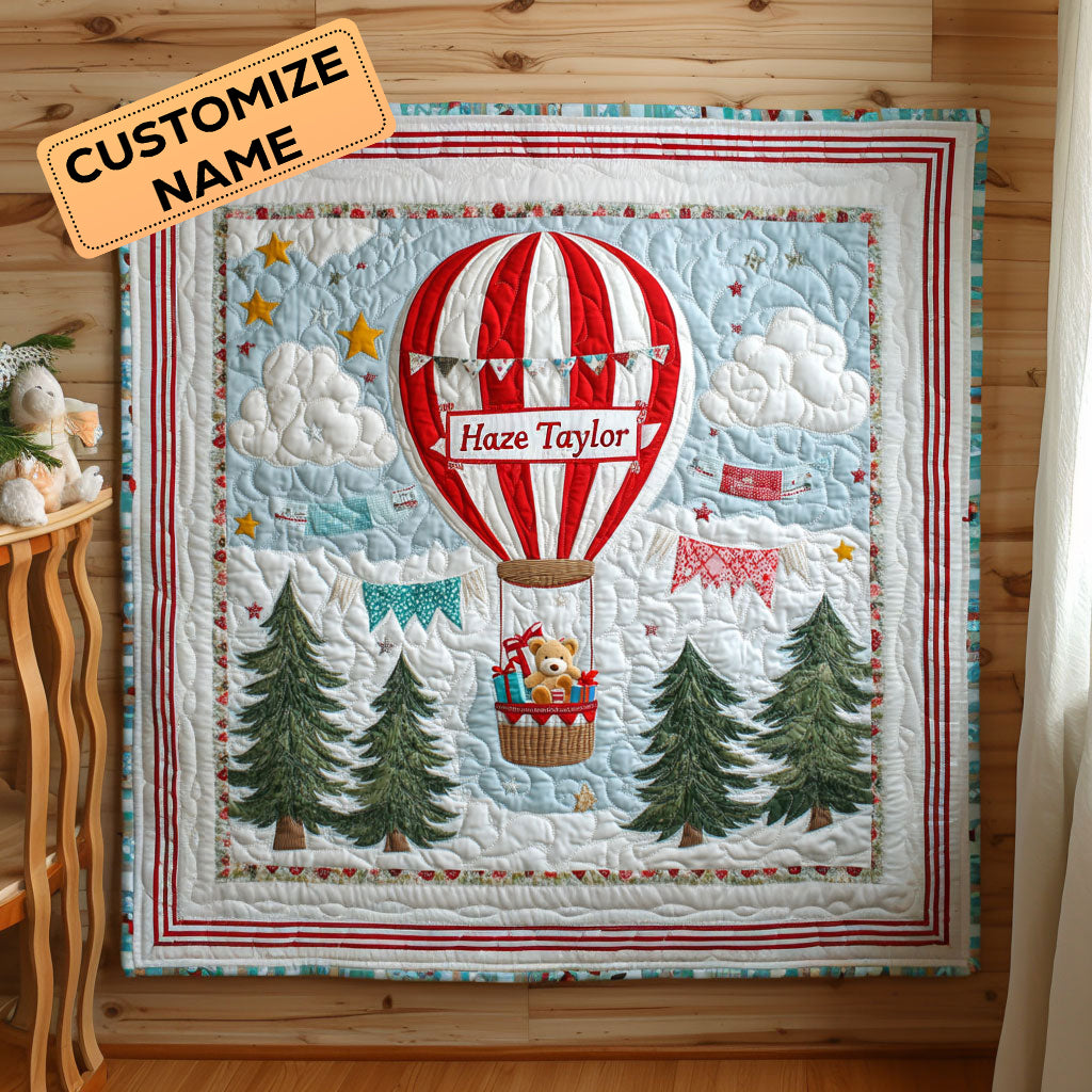 Balloon Over Pines WN0108002CL Personalized Baby Quilt