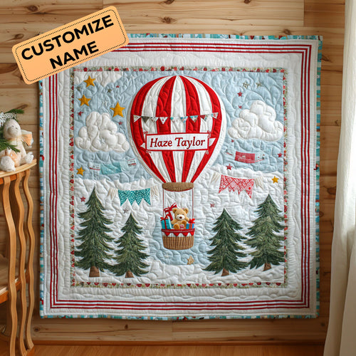 Balloon Over Pines WN0108002CL Personalized Baby Quilt