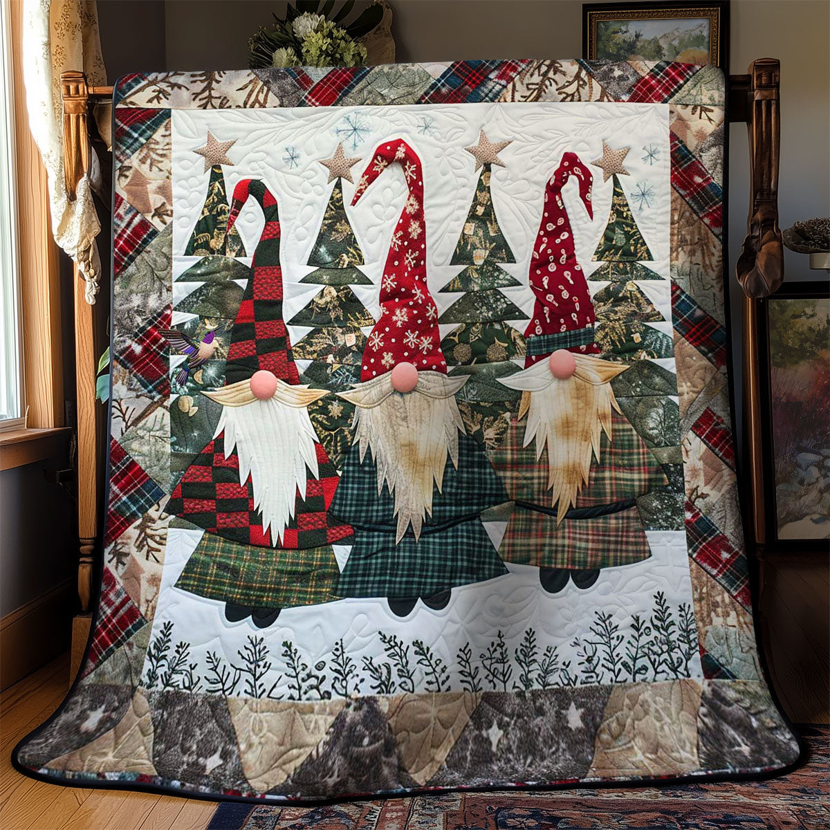 Gnome Yuletide Joy WN1610050CL Quilt