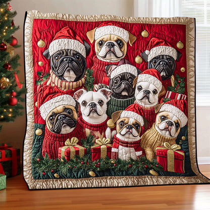 French Bulldog Christmas CW1411052CL Quilt