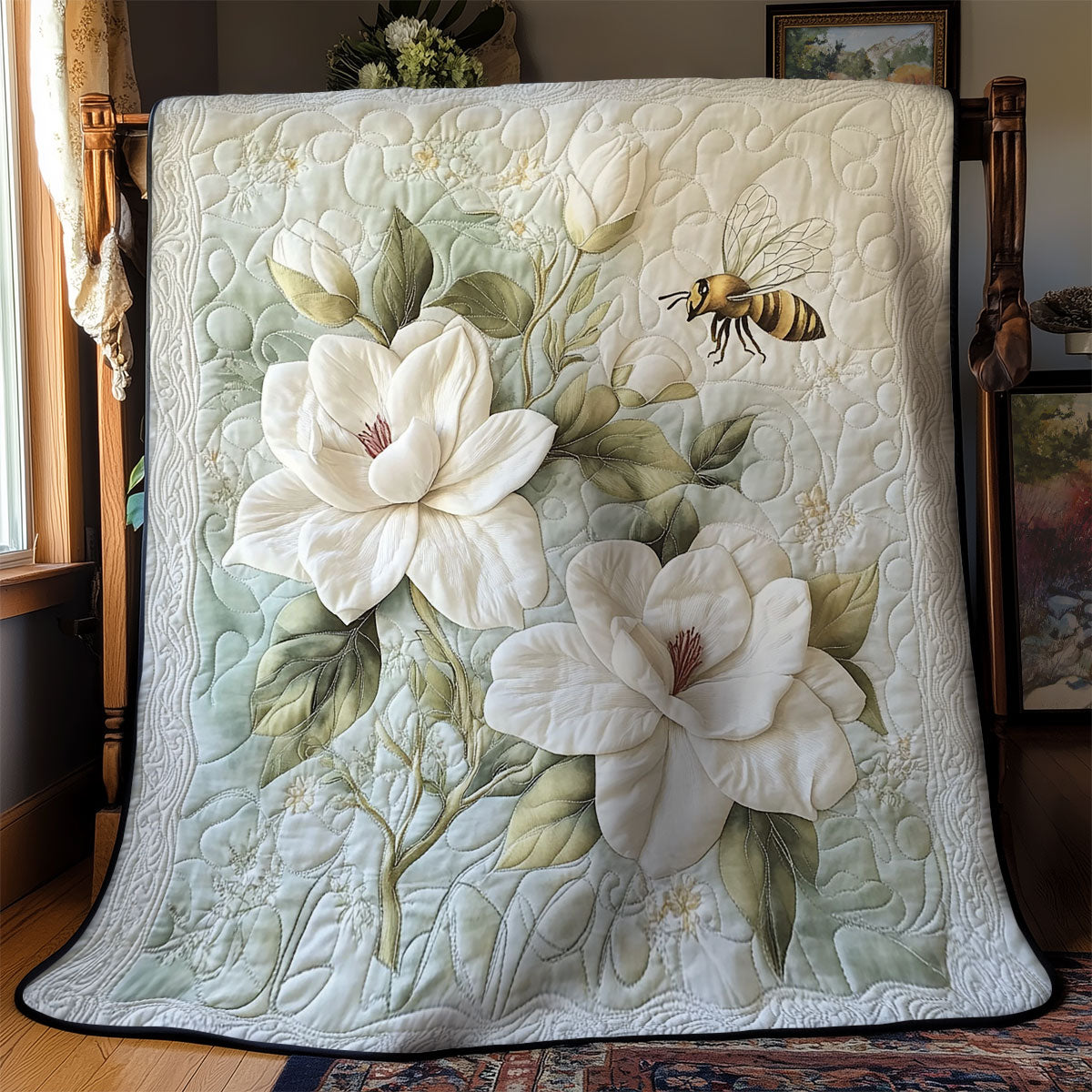 Bee In Magnolia Garden WY2103017CL Quilt