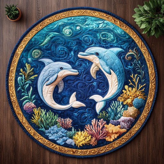 The Serene Splash CM1705010CL Quilted Round Mat
