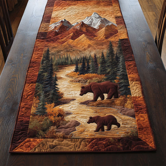 Bear Trail Bonds CM2105031CL Quilted Table Runner