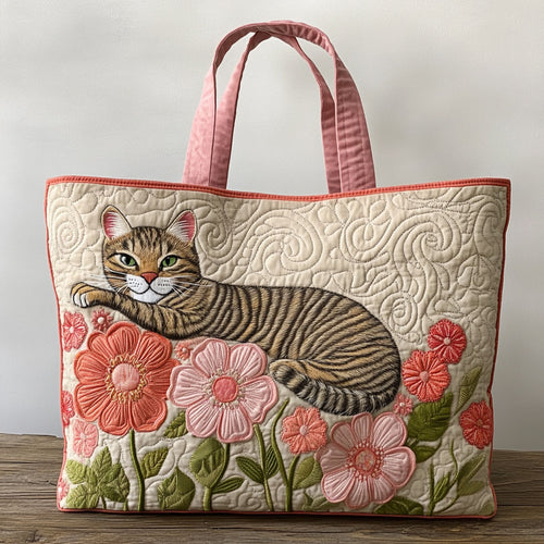 Blossom Kitty CP0110225CL Quilted Tote Bag
