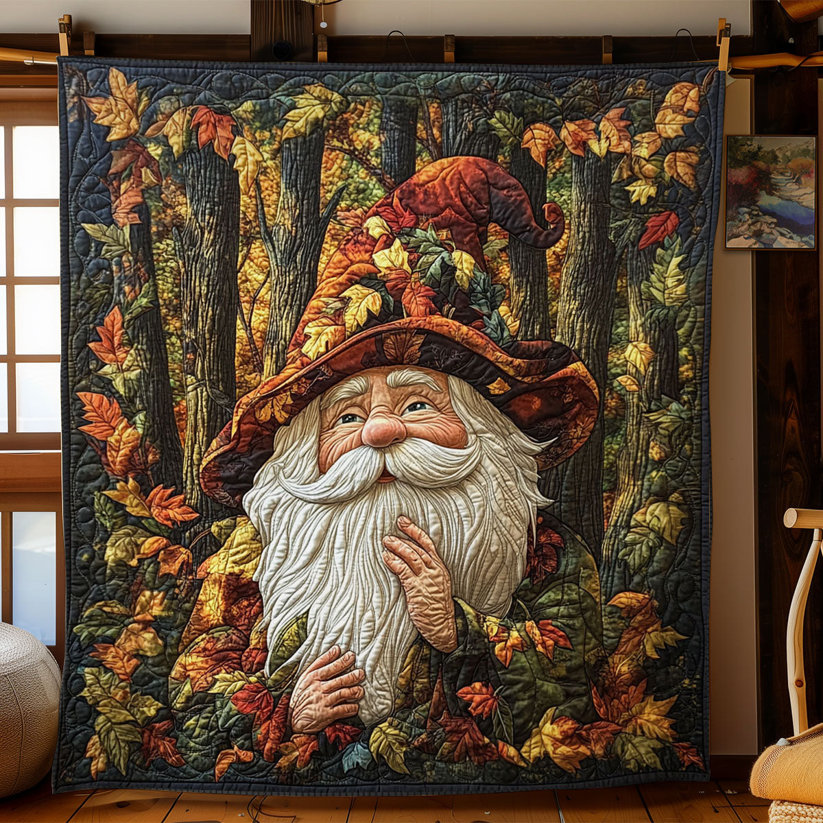 Gnome Leaf Nest WN1507042CL Quilt