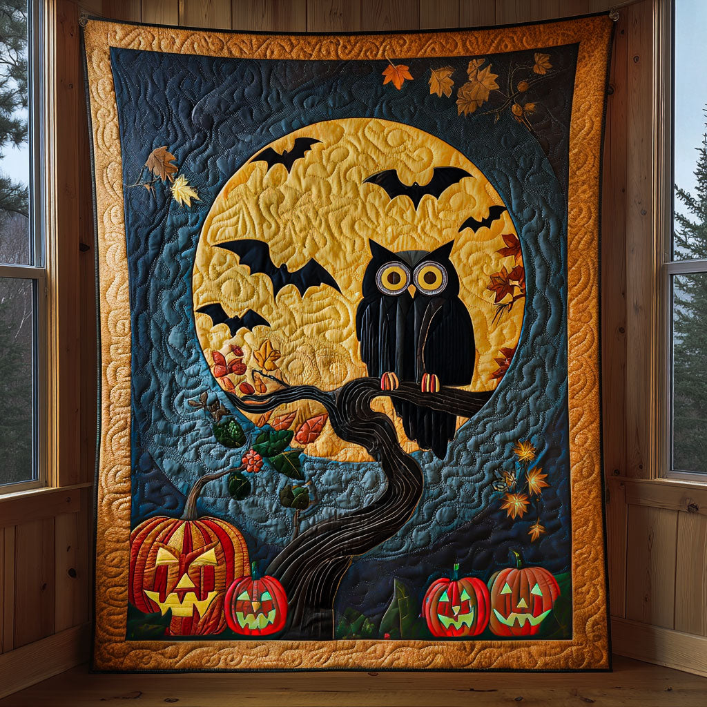 Whimsical Halloween Owl XK1509005CL Quilt