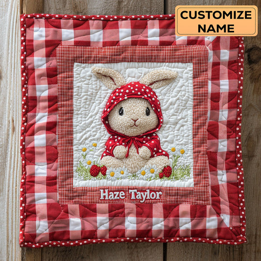 Redhood Bunny WN1807081CL Personalized Baby Quilt
