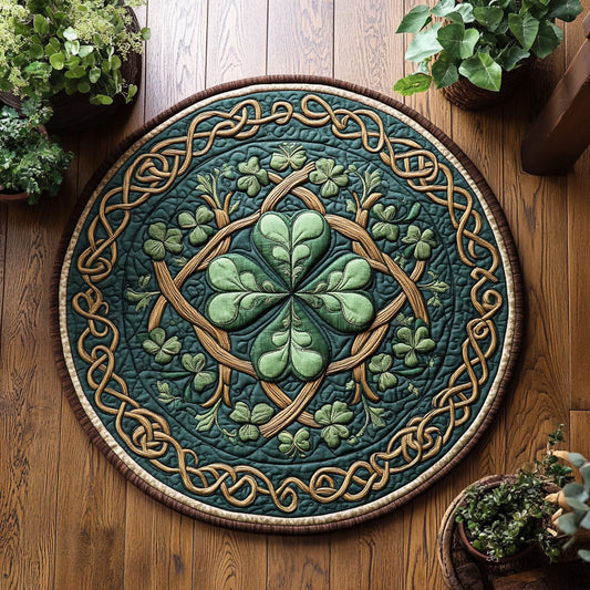 Mystic Clover Celtic WY2404012CL Quilted Round Mat