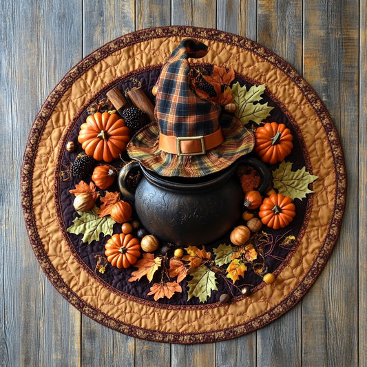 Spice Witch Cauldron WN1408101CL Quilted Round Mat