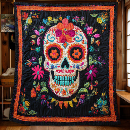 Floral Skull WX0307034CL Quilt
