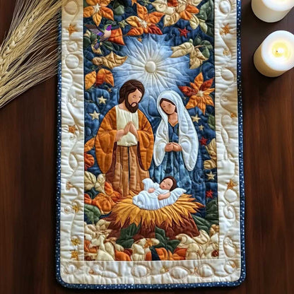 Nativity Scene WN1111034CL Quilted Table Runner