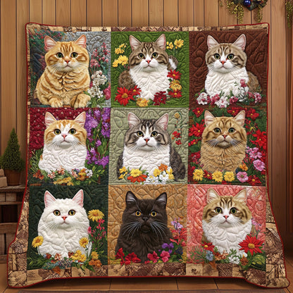 Peaceful Bloom Cat WN0611079CL Quilt