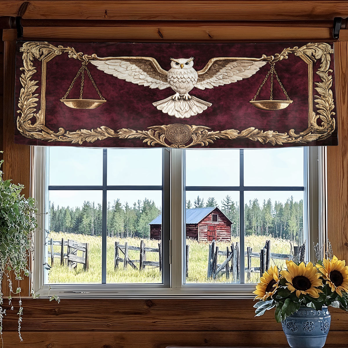 Golden Owl WN2307017CL Quilted Valance