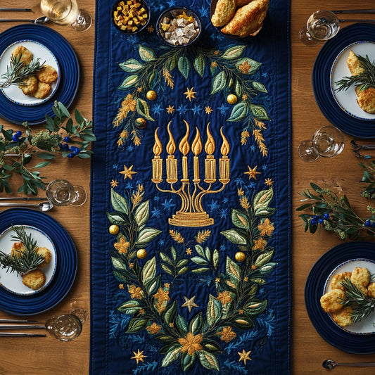 Hanukkah Radiance WN1407026CL Quilted Table Runner