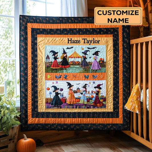Cozy Witch Night WN3007030CL Personalized Baby Quilt