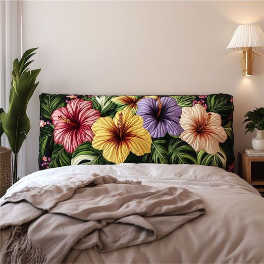 Hibiscus Oasis KL2212018CL Quilted Headboard Slipcover