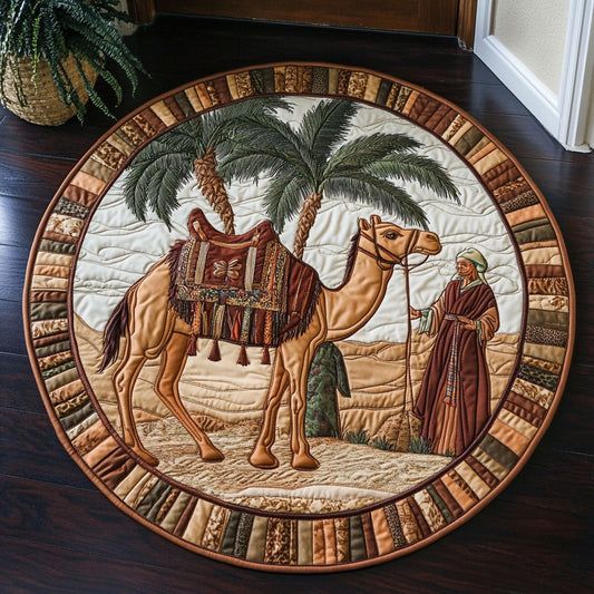 Camel Day CM0206017CL Quilted Round Mat