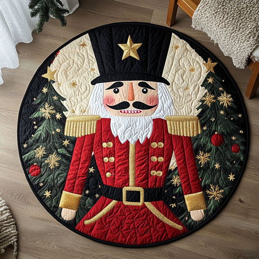 Nutcracker Joy CW2208008CL Quilted Round Mat