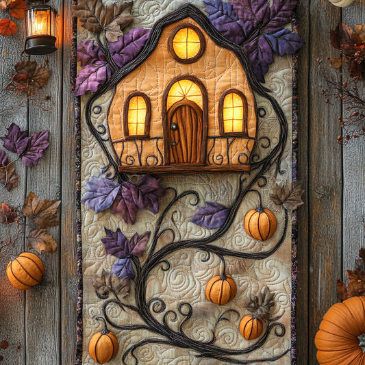 Pumpkin Nightlight Nest WN1507078CL Quilted Table Runner
