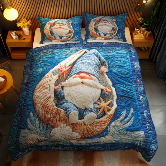 Seashell Serenity Gnome WN0901103CL Duvet Cover Set