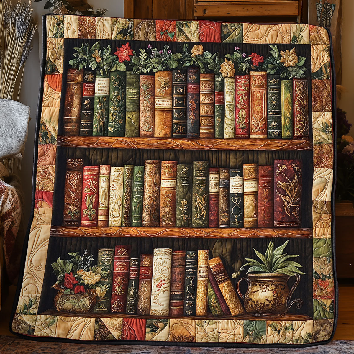 Antique Bookshelf WJ1305002CL Quilt