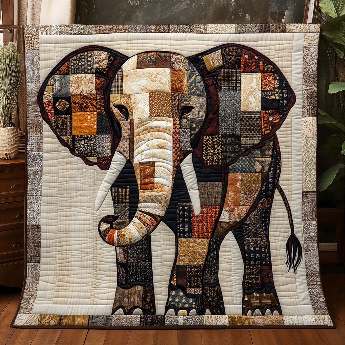 Patchwork Elephant WJ2204006CL Quilt