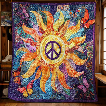Peace Sign And Sun WY2102017CL Quilt