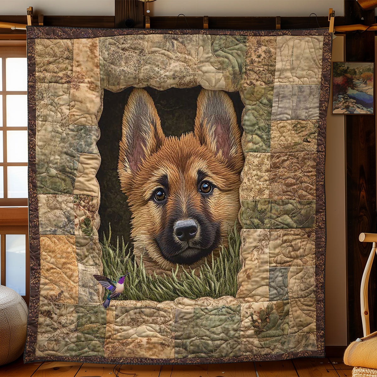 German Shepherd Gaze WN0711078CL Quilt