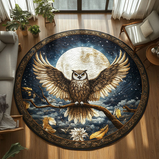 Celestial Owl CW1108001CL Quilted Round Mat