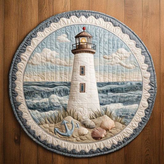 Lighthouse Haven WN2403056CL Quilted Round Mat