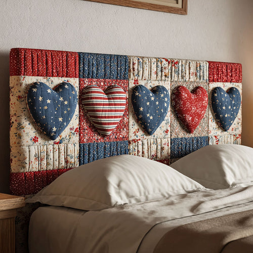 Stars Hearts CP0501085CL Quilted Headboard Slipcover